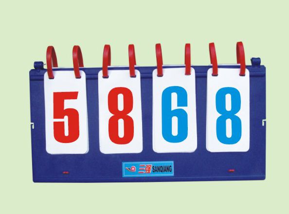 simple basketball volleyball&table tennis turnning scoreboard(plastic box 4 digit with small digit )